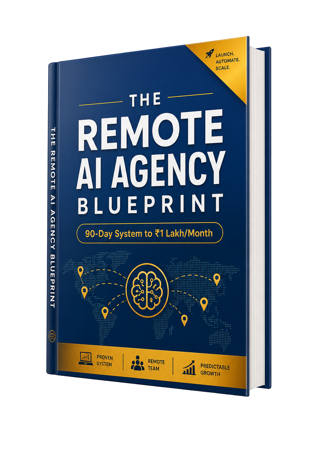 The Remote AI Agency Blueprint - 3D book cover